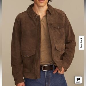 BRAND NEW Lucky Brand Suede Ranch Dark Brown Jacket